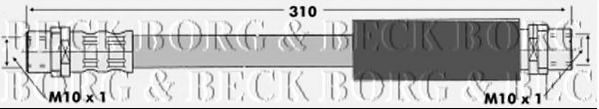 BORG & BECK BBH6628 Тормозной шланг для AUDI 90 (Ауди 90) BORG & BECK BBH6628 Тормозной шланг для AUDI 90 (Ауди 90)