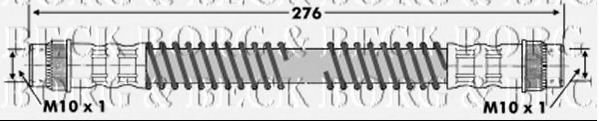 BORG & BECK BBH6767 Тормозной шланг для PEUGEOT 807 (Пежо 807) BORG & BECK BBH6767 Тормозной шланг для PEUGEOT 807 (Пежо 807)