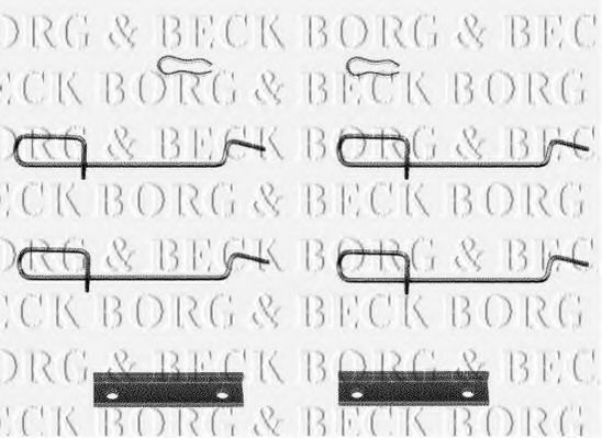 BORG & BECK BBK1119 Комплектующие, колодки дискового тормоза для RENAULT LUTECIA I (Рено Лутэcиа и) BORG & BECK BBK1119 Комплектующие, колодки дискового тормоза для RENAULT LUTECIA I (Рено Лутэcиа и)