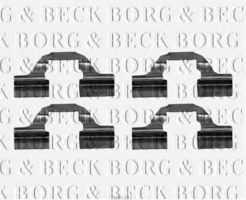 BORG & BECK BBK1222 Комплектующие, колодки дискового тормоза для PEUGEOT 407 (Пежо 407) BORG & BECK BBK1222 Комплектующие, колодки дискового тормоза для PEUGEOT 407 (Пежо 407)