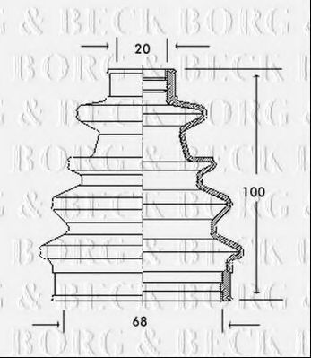 BORG & BECK BCB2040 Пыльник, приводной вал для FORD FIESTA (Форд Фиэста) BORG & BECK BCB2040 Пыльник, приводной вал для FORD FIESTA (Форд Фиэста)