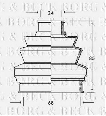 BORG & BECK BCB2042 Пыльник, приводной вал для FORD GRANADA (Форд Гранада) BORG & BECK BCB2042 Пыльник, приводной вал для FORD GRANADA (Форд Гранада)