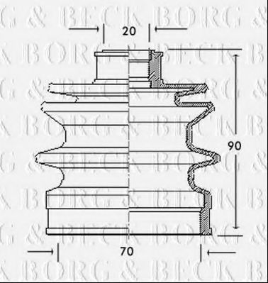 BORG & BECK BCB2057 Пыльник, приводной вал для MAZDA 323 III (Мазда 323 3) BORG & BECK BCB2057 Пыльник, приводной вал для MAZDA 323 III (Мазда 323 3)