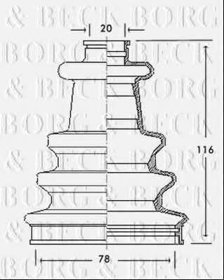 BORG & BECK BCB2080 Пыльник, приводной вал для PEUGEOT 205 II (Пежо 205 2) BORG & BECK BCB2080 Пыльник, приводной вал для PEUGEOT 205 II (Пежо 205 2)