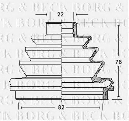 BORG & BECK BCB2110 Пыльник, приводной вал для AUDI 100 (Ауди 100) BORG & BECK BCB2110 Пыльник, приводной вал для AUDI 100 (Ауди 100)