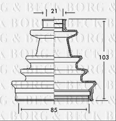 BORG & BECK BCB2175 Пыльник, приводной вал для ROVER 400 (Ровер 400) BORG & BECK BCB2175 Пыльник, приводной вал для ROVER 400 (Ровер 400)