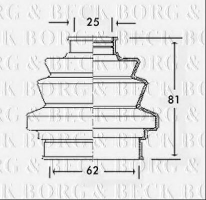 BORG & BECK BCB2196 Пыльник, приводной вал для BMW 7 (Бмв 7) BORG & BECK BCB2196 Пыльник, приводной вал для BMW 7 (Бмв 7)