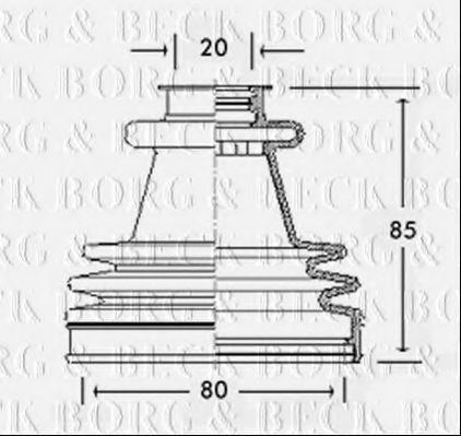 BORG & BECK BCB2212 Пыльник, приводной вал для PEUGEOT 309 II (Пежо 309 2) BORG & BECK BCB2212 Пыльник, приводной вал для PEUGEOT 309 II (Пежо 309 2)