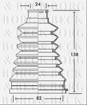 BORG & BECK BCB2226 Пыльник, приводной вал для RENAULT LUTECIA I (Рено Лутэcиа и) BORG & BECK BCB2226 Пыльник, приводной вал для RENAULT LUTECIA I (Рено Лутэcиа и)