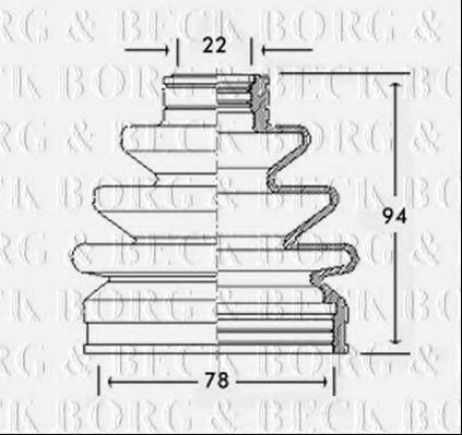 BORG & BECK BCB2246 Пыльник, приводной вал для MITSUBISHI LANCER IV (Митсубиши/митсубиси Ланcэр иv) BORG & BECK BCB2246 Пыльник, приводной вал для MITSUBISHI LANCER IV (Митсубиши/митсубиси Ланcэр иv)