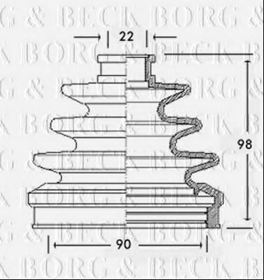BORG & BECK BCB2276 Пыльник, приводной вал для HONDA SHUTTLE (Хонда Шуттлэ) BORG & BECK BCB2276 Пыльник, приводной вал для HONDA SHUTTLE (Хонда Шуттлэ)