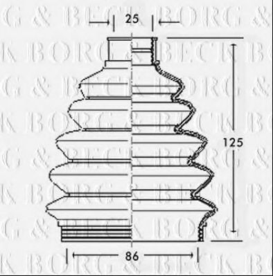BORG & BECK BCB2302 Пыльник, приводной вал для SEAT (Сеат) BORG & BECK BCB2302 Пыльник, приводной вал для SEAT (Сеат)