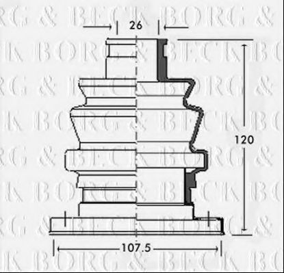 BORG & BECK BCB2311 Пыльник, приводной вал для BMW 7 (Бмв 7) BORG & BECK BCB2311 Пыльник, приводной вал для BMW 7 (Бмв 7)