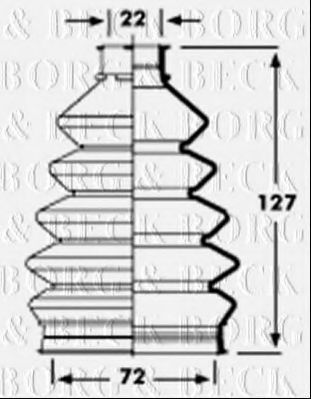 BORG & BECK BCB2351 Пыльник, приводной вал для OPEL COMBO (Опель Комбо) BORG & BECK BCB2351 Пыльник, приводной вал для OPEL COMBO (Опель Комбо)