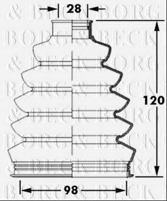 BORG & BECK BCB2394 Пыльник, приводной вал для AUDI TT (Ауди Тт) BORG & BECK BCB2394 Пыльник, приводной вал для AUDI TT (Ауди Тт)