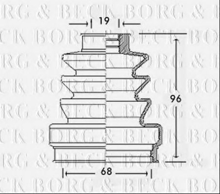 BORG & BECK BCB2445 Пыльник, приводной вал для FORD FIESTA (Форд Фиэста) BORG & BECK BCB2445 Пыльник, приводной вал для FORD FIESTA (Форд Фиэста)