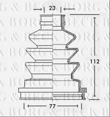 BORG & BECK BCB2532 Пыльник, приводной вал для OPEL CORSA A (Опель Cорса а) BORG & BECK BCB2532 Пыльник, приводной вал для OPEL CORSA A (Опель Cорса а)