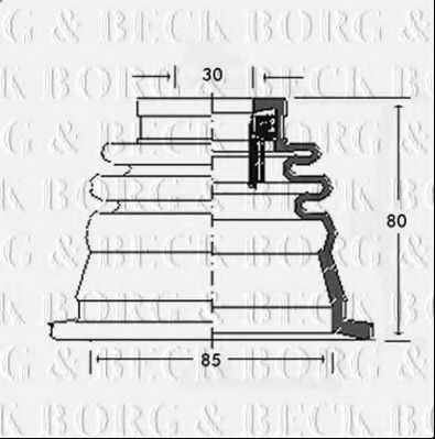 BORG & BECK BCB2542 Пыльник, приводной вал для RENAULT 9 (Рено 9) BORG & BECK BCB2542 Пыльник, приводной вал для RENAULT 9 (Рено 9)