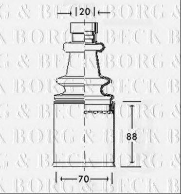 BORG & BECK BCB2547 Пыльник, приводной вал для PEUGEOT 205 II (Пежо 205 2) BORG & BECK BCB2547 Пыльник, приводной вал для PEUGEOT 205 II (Пежо 205 2)