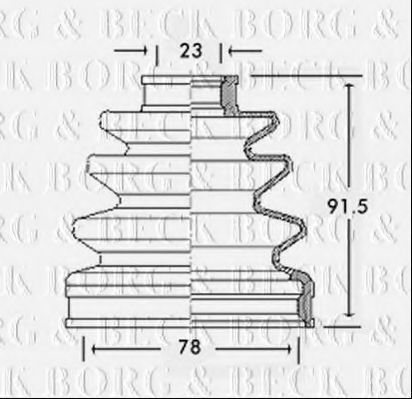 BORG & BECK BCB2586 Пыльник, приводной вал для HONDA CRX II (Хонда Cрх 2) BORG & BECK BCB2586 Пыльник, приводной вал для HONDA CRX II (Хонда Cрх 2)