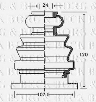 BORG & BECK BCB2682 Пыльник, приводной вал для AUDI 80 (Ауди 80) BORG & BECK BCB2682 Пыльник, приводной вал для AUDI 80 (Ауди 80)