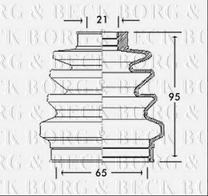 BORG & BECK BCB2687 Пыльник, приводной вал для FORD (Форд) BORG & BECK BCB2687 Пыльник, приводной вал для FORD (Форд)