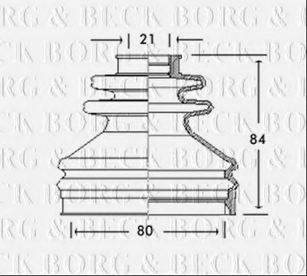 BORG & BECK BCB2699 Пыльник, приводной вал для AUDI 90 (Ауди 90) BORG & BECK BCB2699 Пыльник, приводной вал для AUDI 90 (Ауди 90)