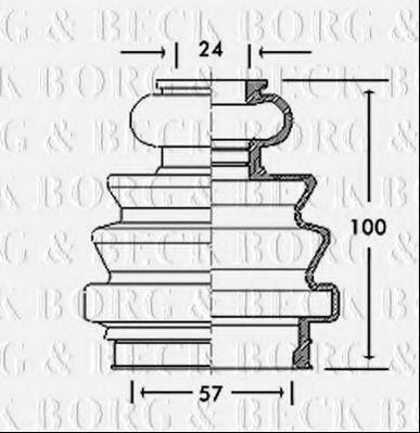 BORG & BECK BCB2718 Пыльник, приводной вал для AUDI TT (Ауди Тт) BORG & BECK BCB2718 Пыльник, приводной вал для AUDI TT (Ауди Тт)