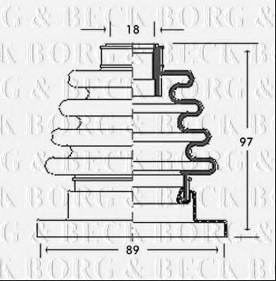 BORG & BECK BCB2720 Пыльник, приводной вал для VOLKSWAGEN JETTA I (Фольксваген Жэтта и) BORG & BECK BCB2720 Пыльник, приводной вал для VOLKSWAGEN JETTA I (Фольксваген Жэтта и)
