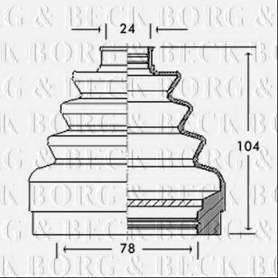 BORG & BECK BCB2740 Пыльник, приводной вал для FORD (Форд) BORG & BECK BCB2740 Пыльник, приводной вал для FORD (Форд)