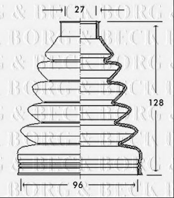 BORG & BECK BCB2741 Пыльник, приводной вал для FORD MONDEO (Форд Мондэо) BORG & BECK BCB2741 Пыльник, приводной вал для FORD MONDEO (Форд Мондэо)