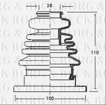 BORG & BECK BCB2753 Пыльник, приводной вал для AUDI 90 (Ауди 90) BORG & BECK BCB2753 Пыльник, приводной вал для AUDI 90 (Ауди 90)