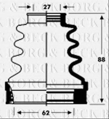 BORG & BECK BCB2806 Пыльник, приводной вал для PEUGEOT (Пежо) BORG & BECK BCB2806 Пыльник, приводной вал для PEUGEOT (Пежо)
