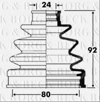 BORG & BECK BCB2837 Пыльник, приводной вал для LEXUS RX (Лексус Рх) BORG & BECK BCB2837 Пыльник, приводной вал для LEXUS RX (Лексус Рх)