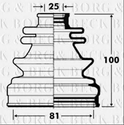 BORG & BECK BCB2845 Пыльник, приводной вал для MITSUBISHI CHALLENGER (Митсубиши/митсубиси Чаллэнгэр) BORG & BECK BCB2845 Пыльник, приводной вал для MITSUBISHI CHALLENGER (Митсубиши/митсубиси Чаллэнгэр)