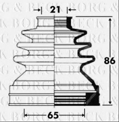 BORG & BECK BCB2850 Пыльник, приводной вал для NISSAN (Ниссан) BORG & BECK BCB2850 Пыльник, приводной вал для NISSAN (Ниссан)