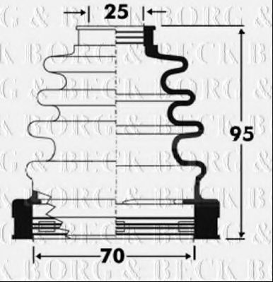 BORG & BECK BCB2864 Пыльник, приводной вал для TOYOTA (Тойота/тоета) BORG & BECK BCB2864 Пыльник, приводной вал для TOYOTA (Тойота/тоета)