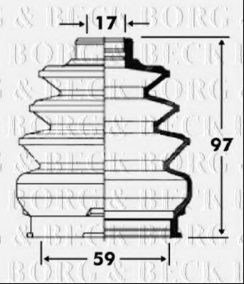 BORG & BECK BCB2894 Пыльник, приводной вал для FIAT 500 (Фиат 500) BORG & BECK BCB2894 Пыльник, приводной вал для FIAT 500 (Фиат 500)