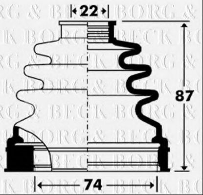 BORG & BECK BCB2904 Пыльник, приводной вал для FORD FOCUS II (Форд Фокус 2) BORG & BECK BCB2904 Пыльник, приводной вал для FORD FOCUS II (Форд Фокус 2)