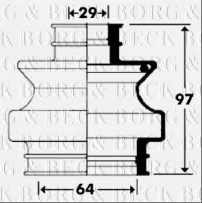 BORG & BECK BCB2910 Пыльник, приводной вал для MERCEDES-BENZ CL-CLASS (Мэрcэдэс-бэнз Cл-cласс) BORG & BECK BCB2910 Пыльник, приводной вал для MERCEDES-BENZ CL-CLASS (Мэрcэдэс-бэнз Cл-cласс)