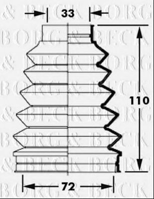 BORG & BECK BCB6000 Пыльник, приводной вал для LEXUS (Лексус)