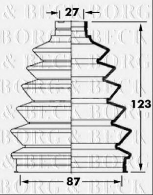 BORG & BECK BCB6022 Пыльник, приводной вал для MITSUBISHI CHALLENGER (Митсубиши/митсубиси Чаллэнгэр) BORG & BECK BCB6022 Пыльник, приводной вал для MITSUBISHI CHALLENGER (Митсубиши/митсубиси Чаллэнгэр)