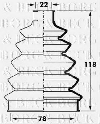 BORG & BECK BCB6060 Пыльник, приводной вал для HYUNDAI I10 (Хендай И10) BORG & BECK BCB6060 Пыльник, приводной вал для HYUNDAI I10 (Хендай И10)