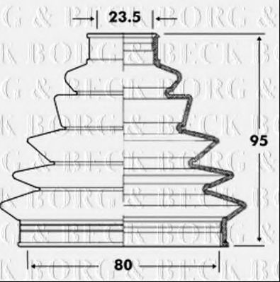 BORG & BECK BCB6076 Пыльник, приводной вал для FIAT 500 C (Фиат 500 c) BORG & BECK BCB6076 Пыльник, приводной вал для FIAT 500 C (Фиат 500 c)