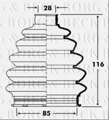 BORG & BECK BCB6083 Пыльник, приводной вал для FORD FOCUS II (Форд Фокус 2) BORG & BECK BCB6083 Пыльник, приводной вал для FORD FOCUS II (Форд Фокус 2)