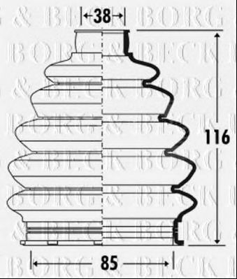 BORG & BECK BCB6084 Пыльник, приводной вал для FORD FOCUS II (Форд Фокус 2) BORG & BECK BCB6084 Пыльник, приводной вал для FORD FOCUS II (Форд Фокус 2)