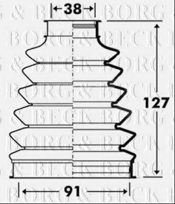 BORG & BECK BCB6102 Пыльник, приводной вал для FORD (Форд) BORG & BECK BCB6102 Пыльник, приводной вал для FORD (Форд)