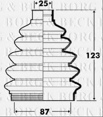 BORG & BECK BCB6105 Пыльник, приводной вал для VOLKSWAGEN FOX (Фольксваген Фоx) BORG & BECK BCB6105 Пыльник, приводной вал для VOLKSWAGEN FOX (Фольксваген Фоx)