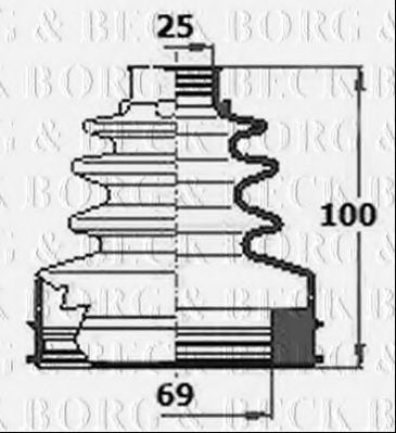 BORG & BECK BCB6129 Пыльник, приводной вал для FORD FOCUS II (Форд Фокус 2) BORG & BECK BCB6129 Пыльник, приводной вал для FORD FOCUS II (Форд Фокус 2)
