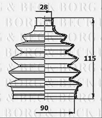 BORG & BECK BCB6149 Пыльник, приводной вал для CHEVROLET CAPTIVA (Шевроле Каптива) BORG & BECK BCB6149 Пыльник, приводной вал для CHEVROLET CAPTIVA (Шевроле Каптива)